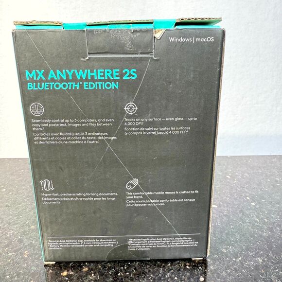 logitech‎ MX Anywhere 2S Bluetooth Edition Computer Mouse NEW - Picture 6 of 8